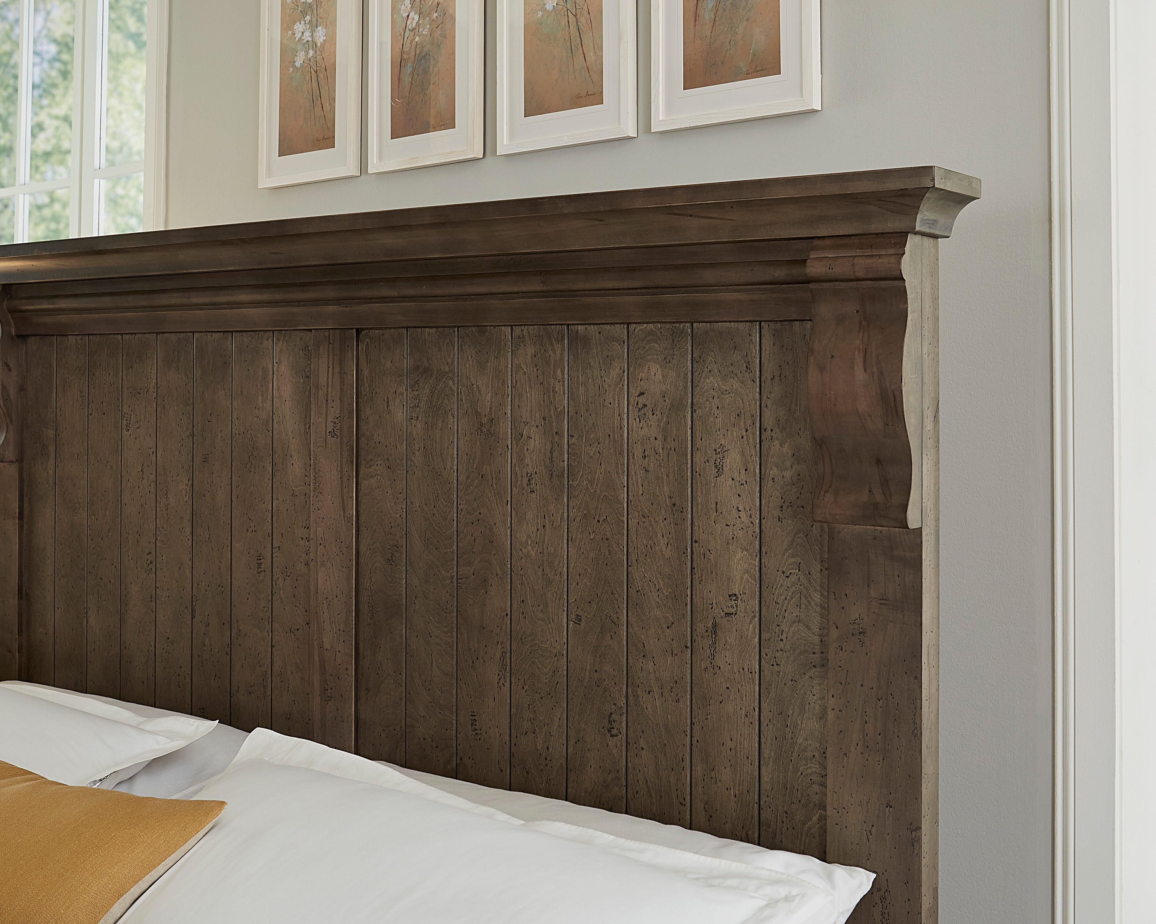 Artisan and Post by Vaughan-Bassett Carlisle Corbel Bed in Dark Sable
