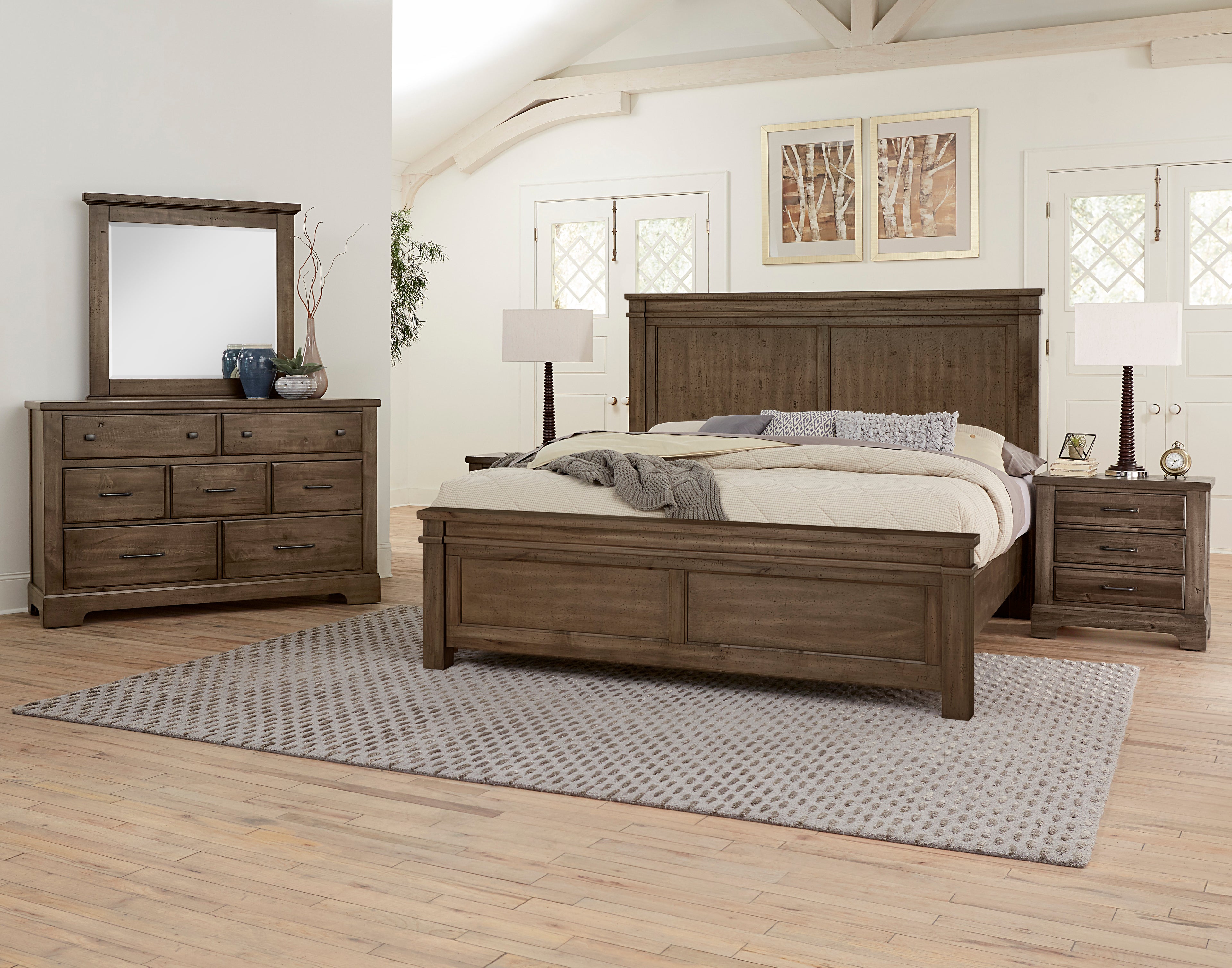 Artisan and Post Cool Rustic Mansion Bed in Mink
