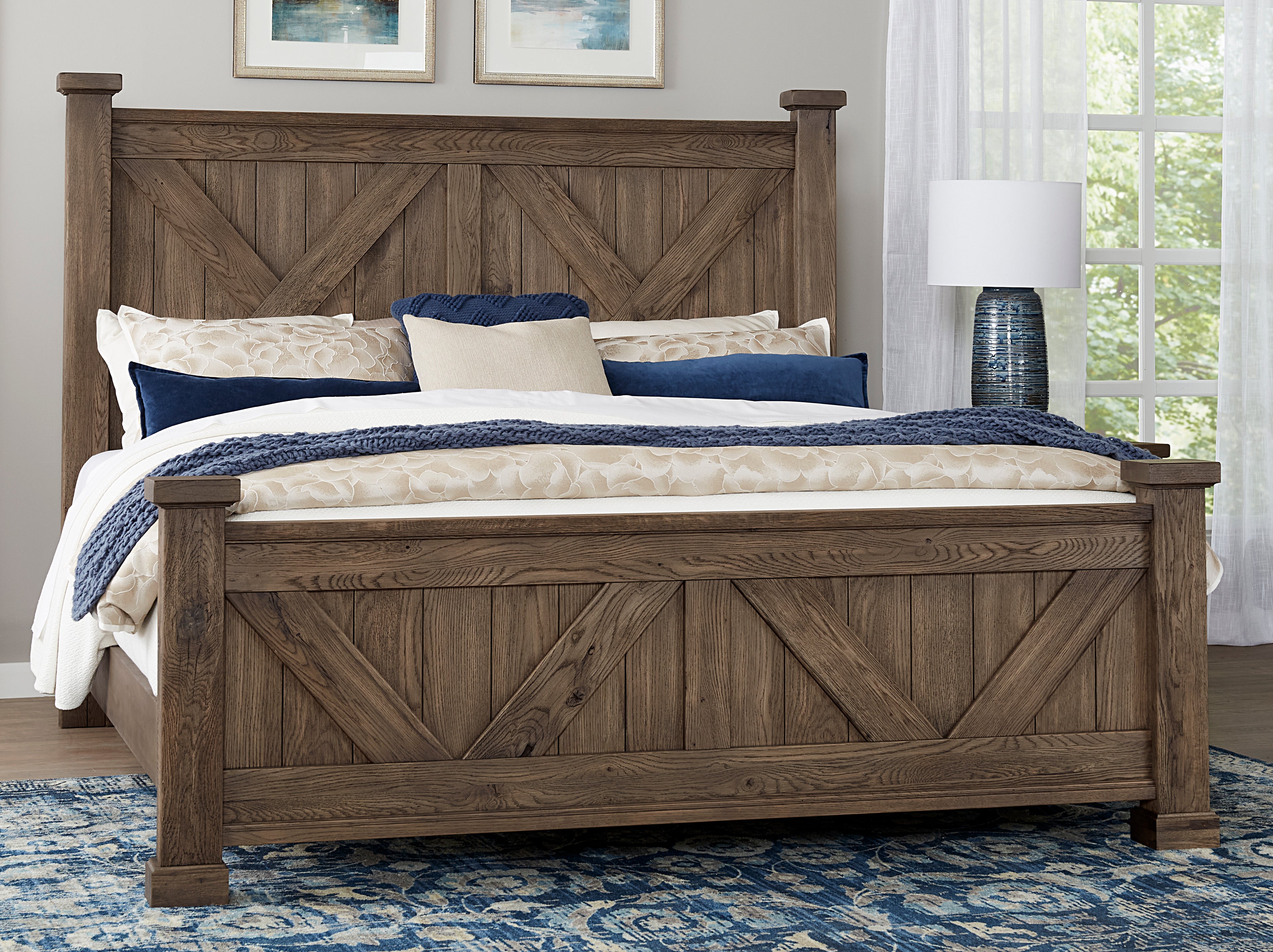 Artisan and Post by Vaughan-Bassett Yosemite X Bed in Smoke