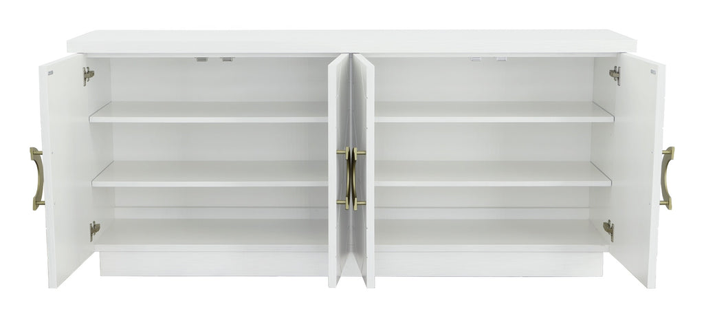 East Camden Four Door Credenza in Pearl