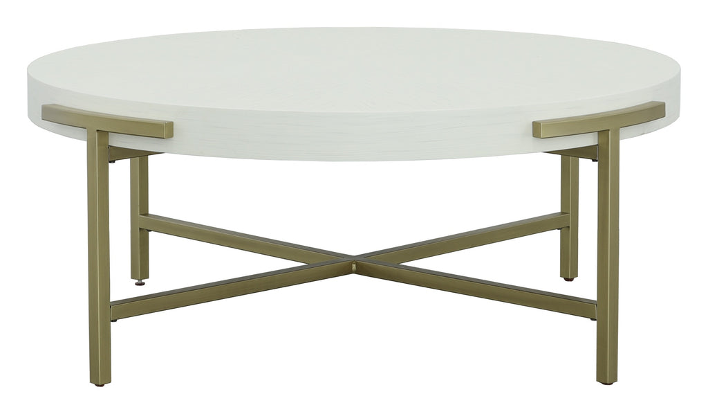 East Camden Round Cocktail Table in  Pearl