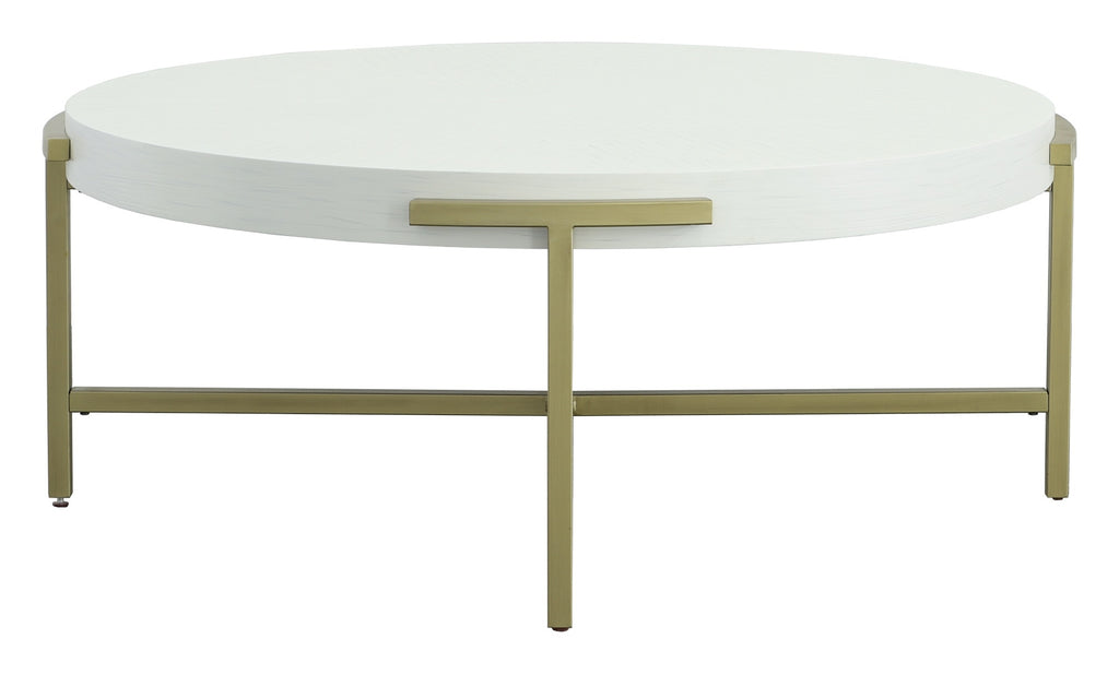 East Camden Round Cocktail Table in  Pearl