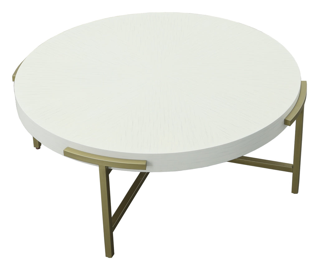 East Camden Round Cocktail Table in  Pearl