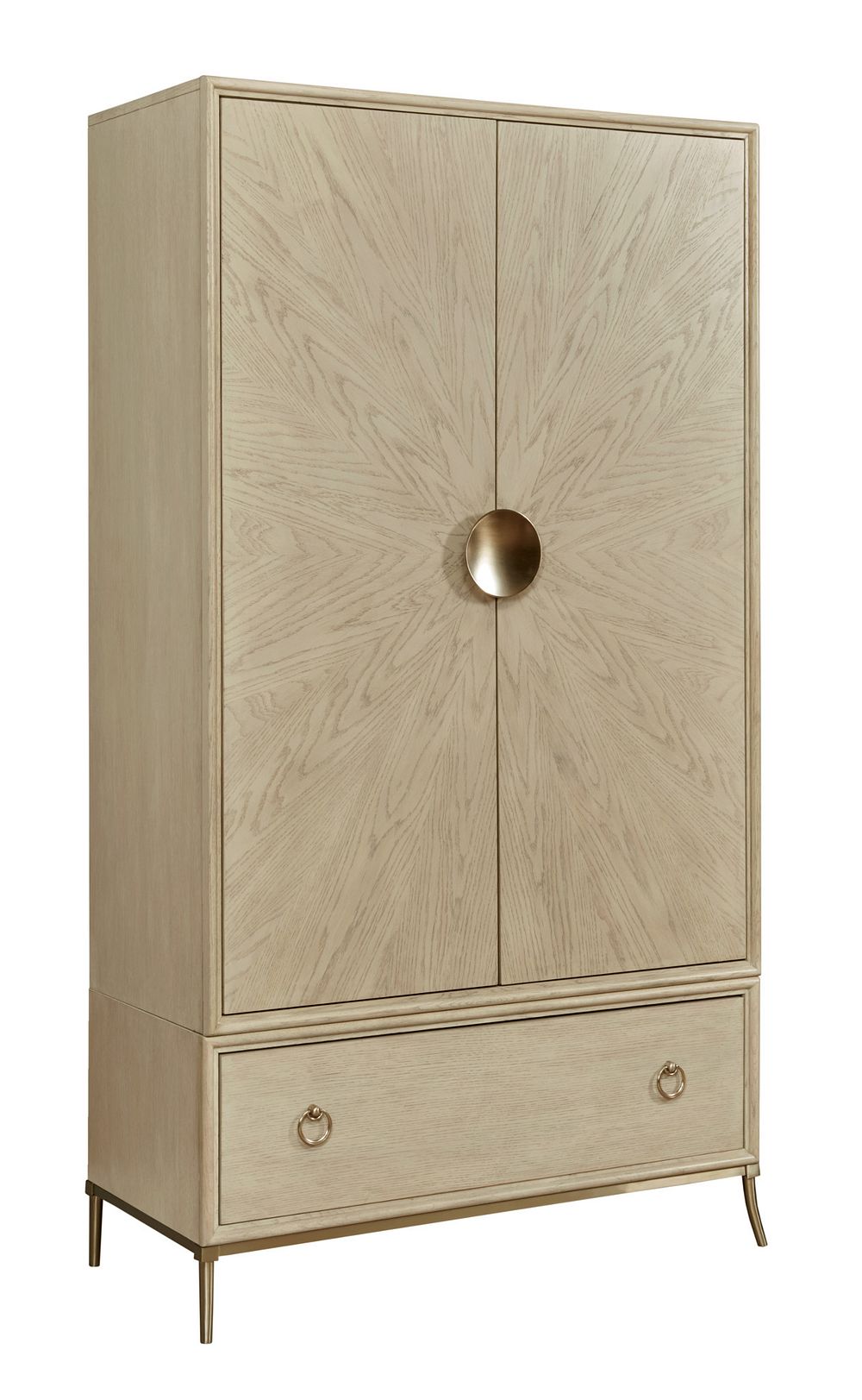 Lenox Astral Armoire in Alabaster/Champagne