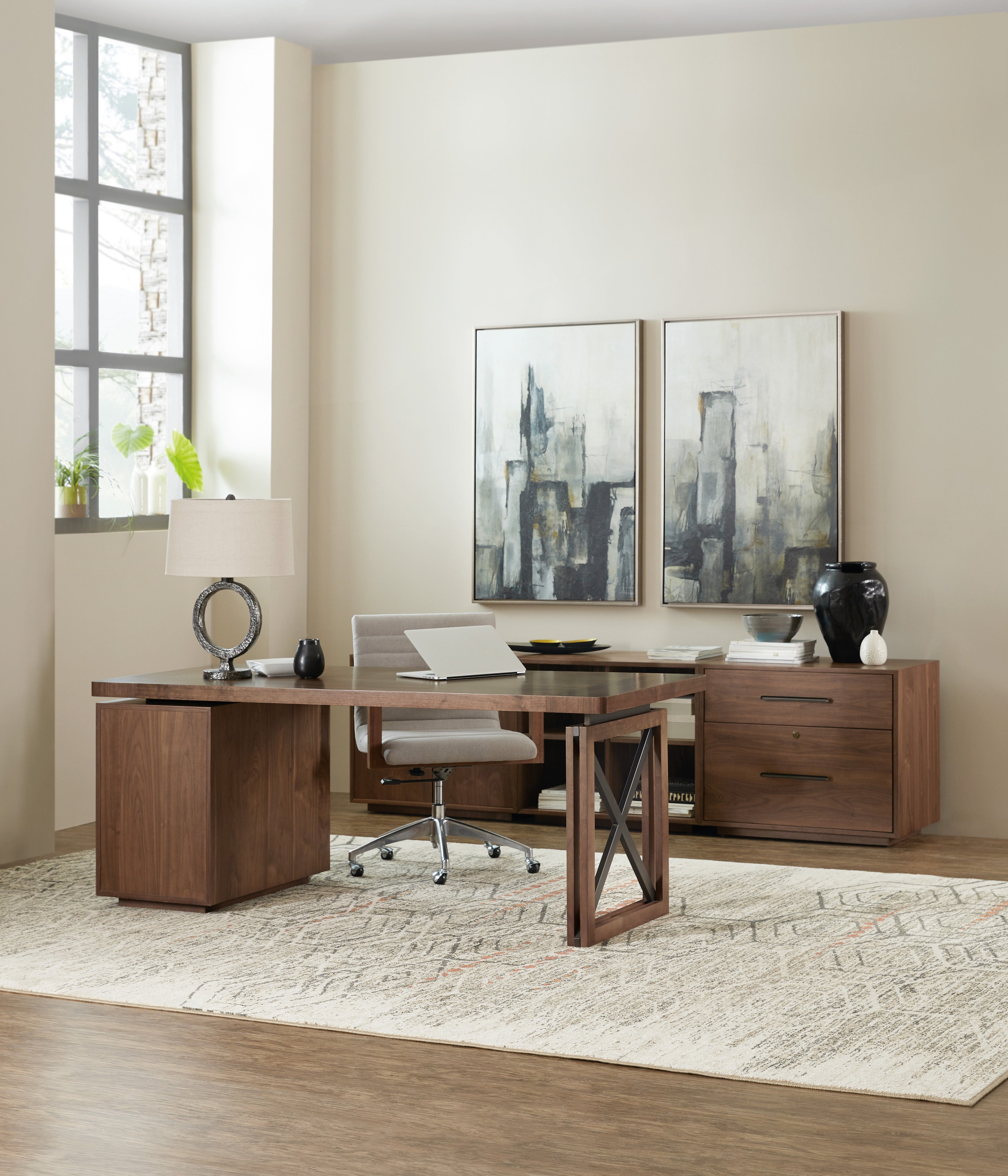 Hooker Furniture Elon Desk Pedestal in Medium Wood