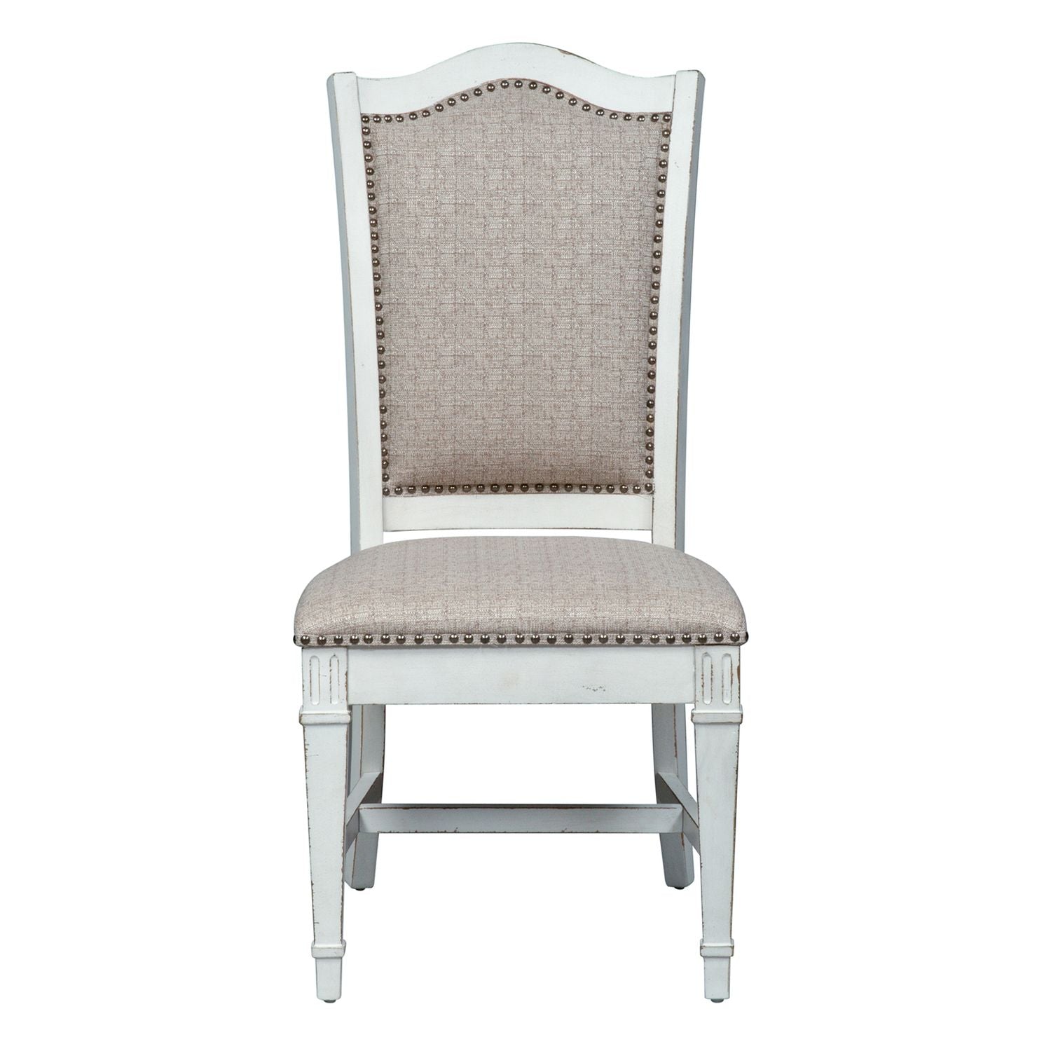 Liberty Furniture Abbey Park Upholstered Side Chair in Antique White & Weathered Brown