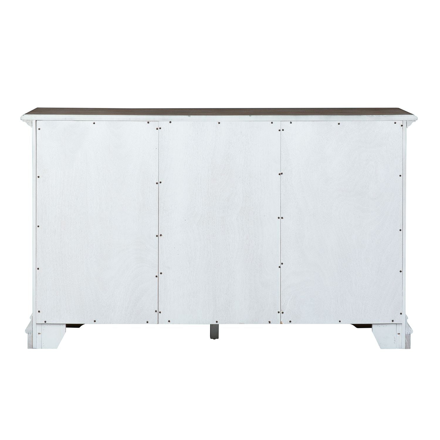 Liberty Furniture Abbey Park Buffet in Antique White & Weathered Brown