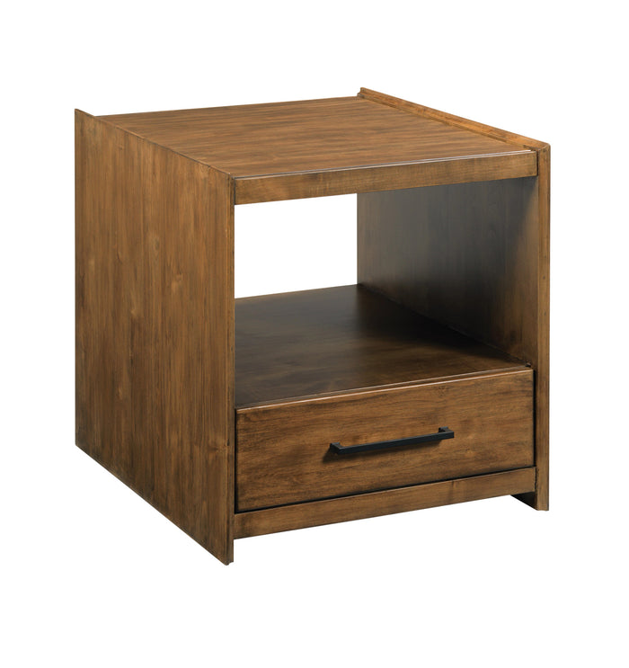 Abode Edie Drawer End Table in Warm Brunette