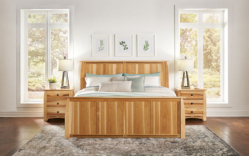 A-America Adamstown Panel Bed in Natural