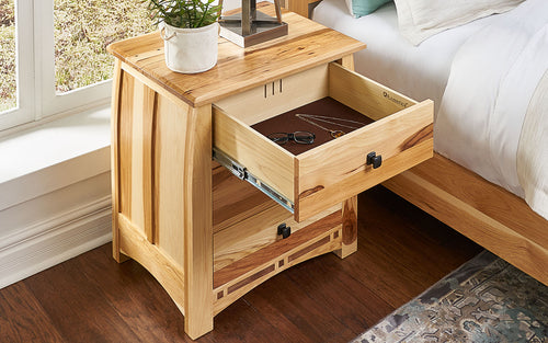 A-America Adamstown 3-Drawer Nightstand in Natural