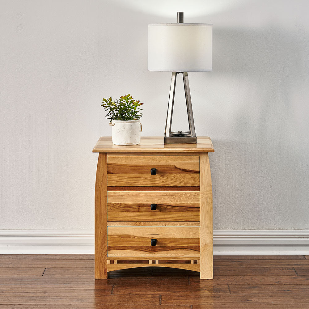 A-America Adamstown 3-Drawer Nightstand in Natural