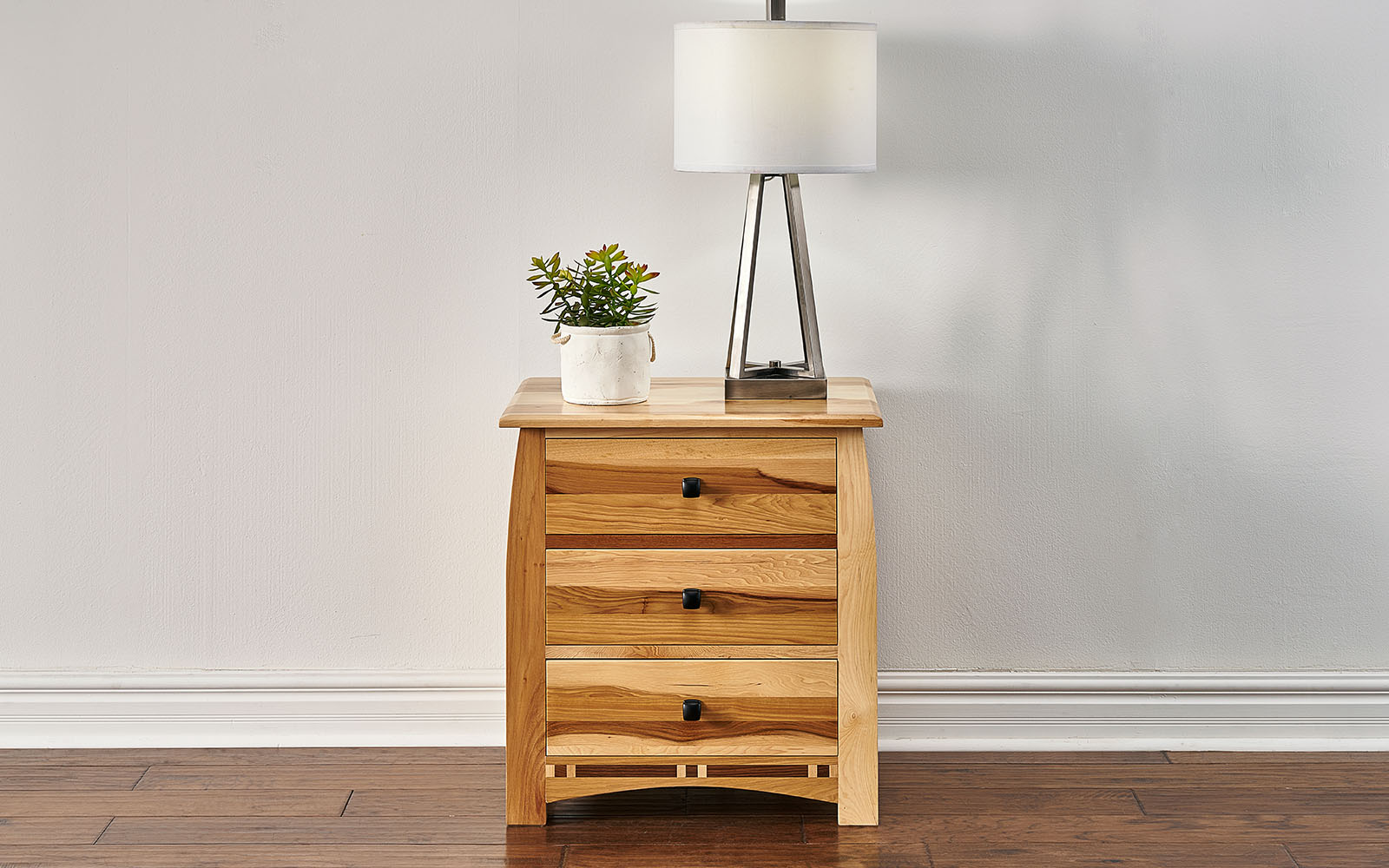A-America Adamstown 3-Drawer Nightstand in Natural