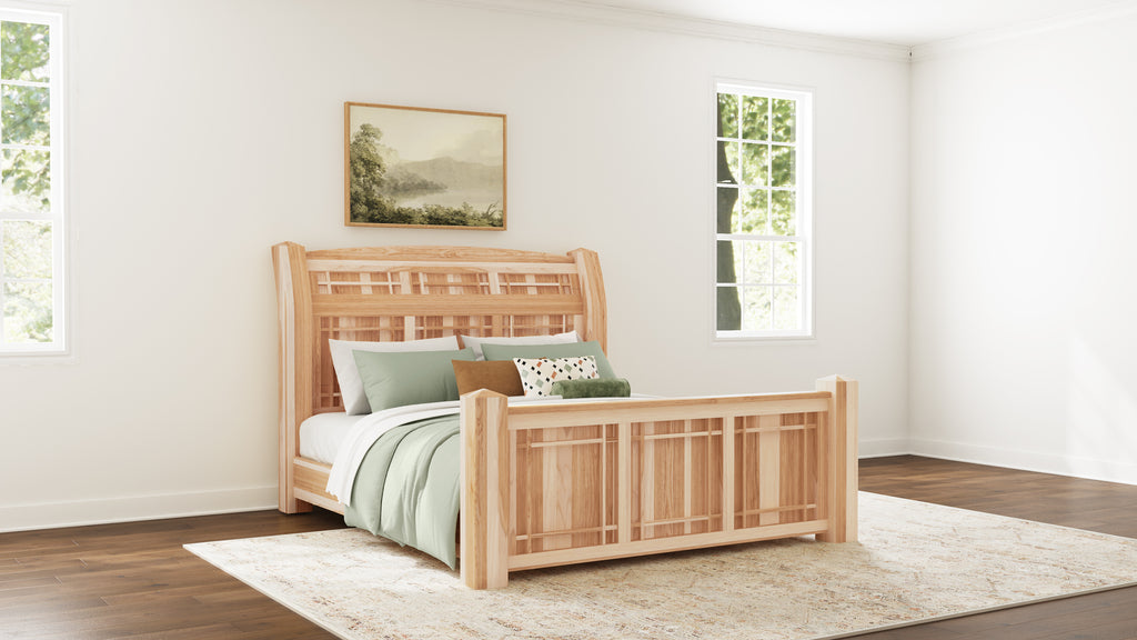 A-America Amish Highlands Arch Panel Bed in Natural