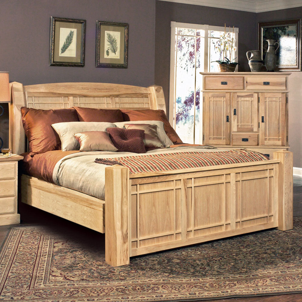 A-America Amish Highlands Arch Panel Bed in Natural