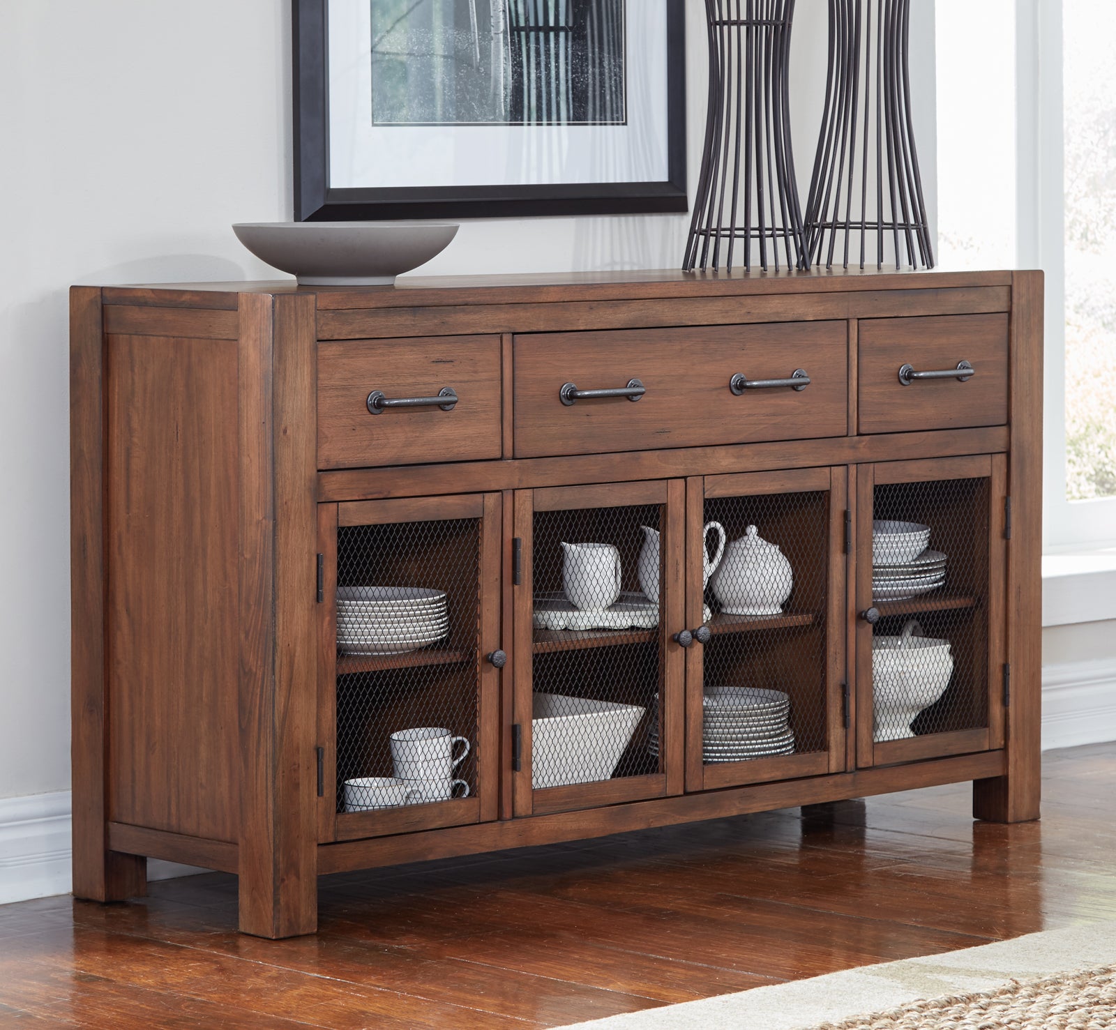 A-America Anacortes Server in Salvaged Mahogany
