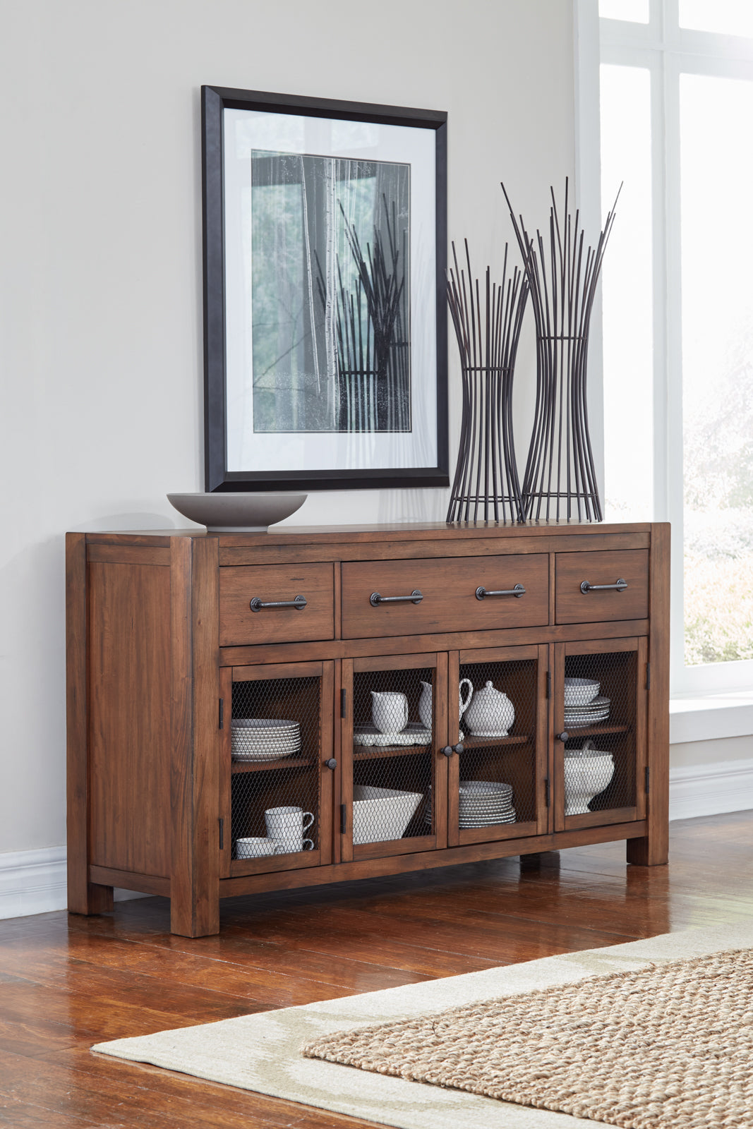 A-America Anacortes Server in Salvaged Mahogany