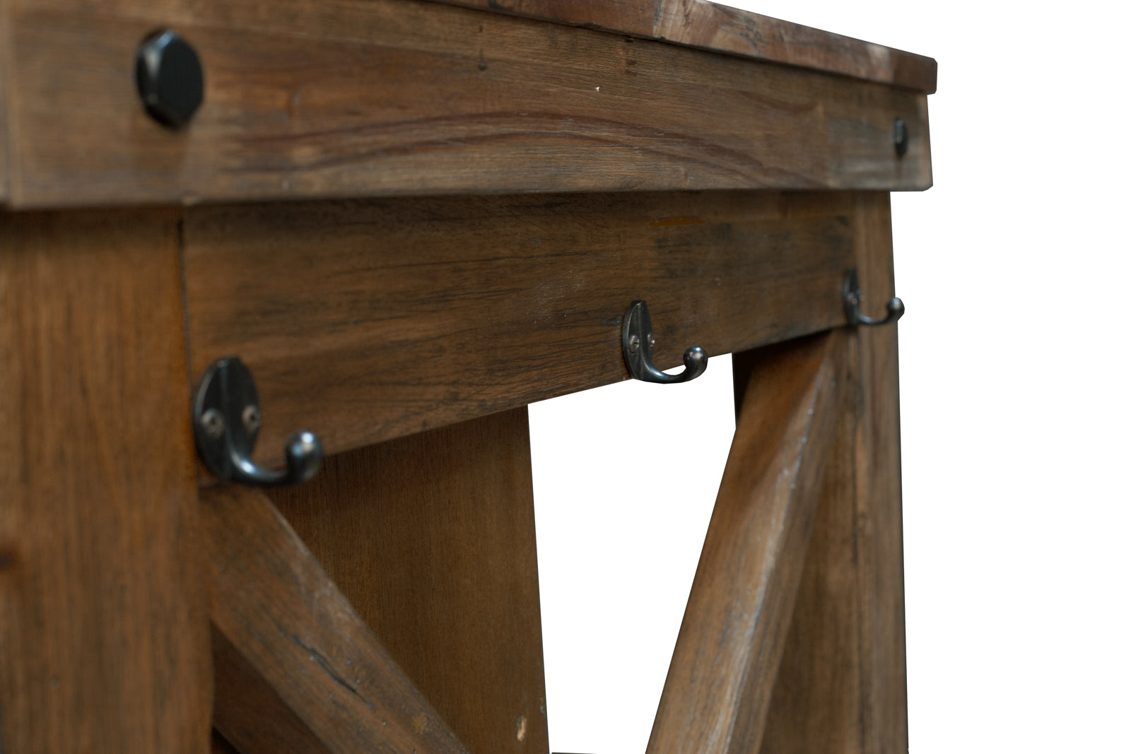 A-America Anacortes Kitchen Island W/ Wood Top in Salvaged Mahogany