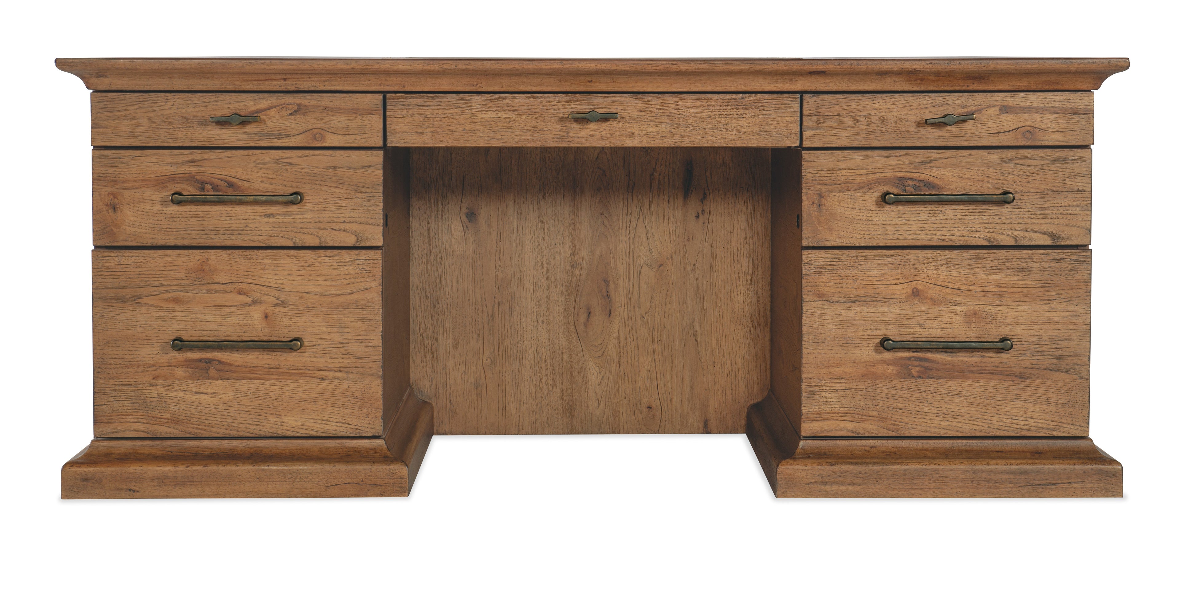 Hooker Furniture Big Sky Executive Desk in Medium Wood