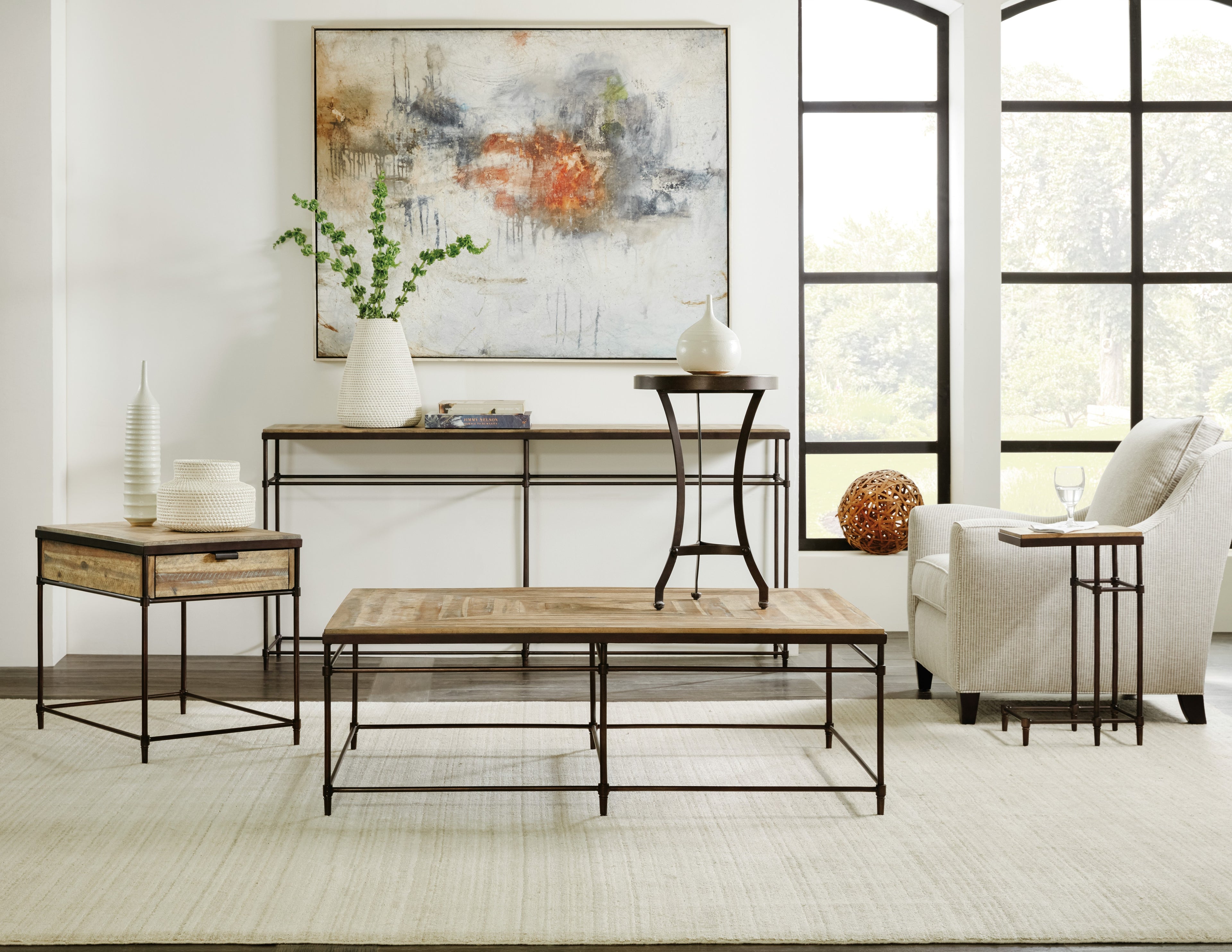 Hooker Furniture St. Armand Rectangular Cocktail in Light Wood