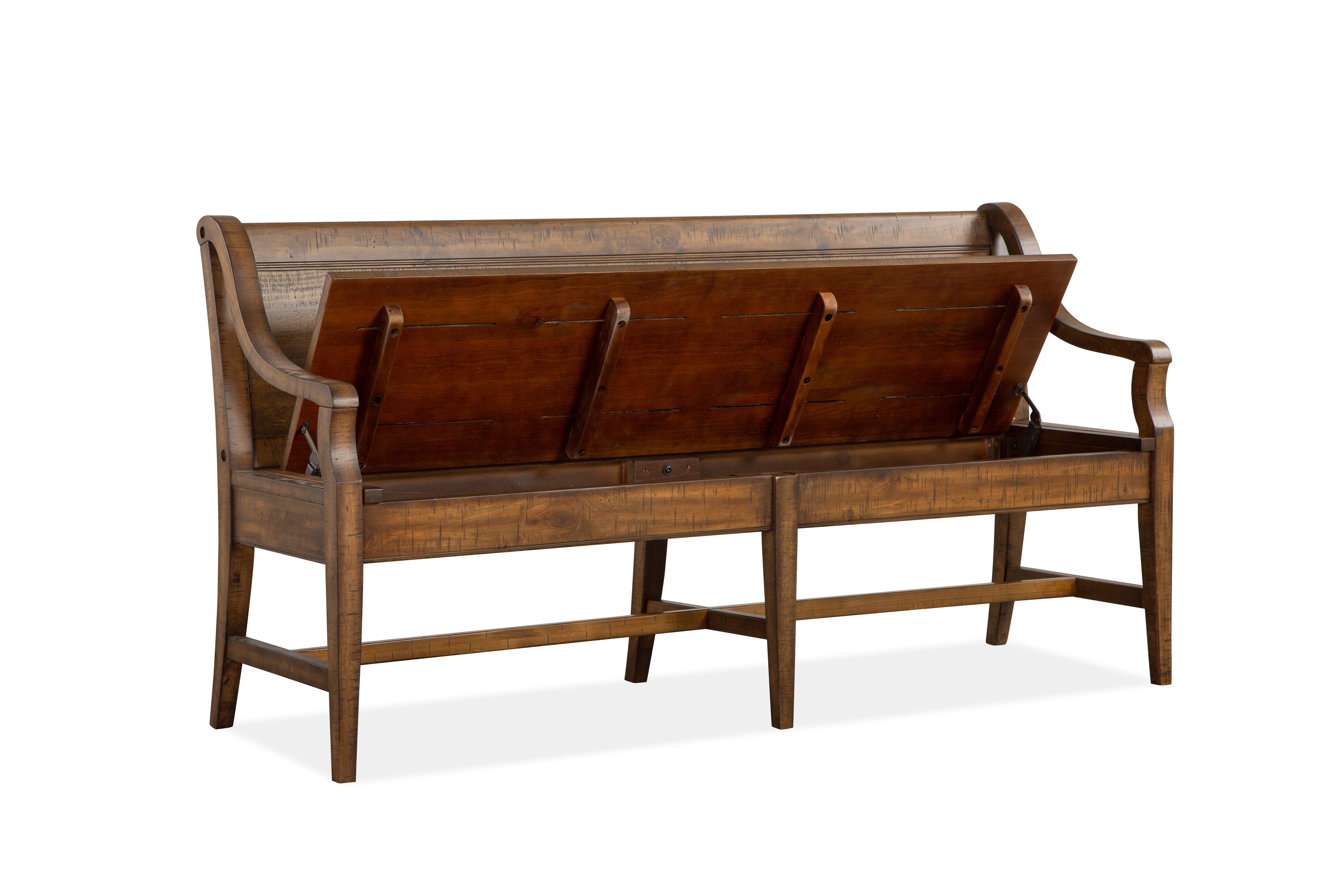 Magnussen Bay Creek Bench w/Back in Toasted Nutmeg