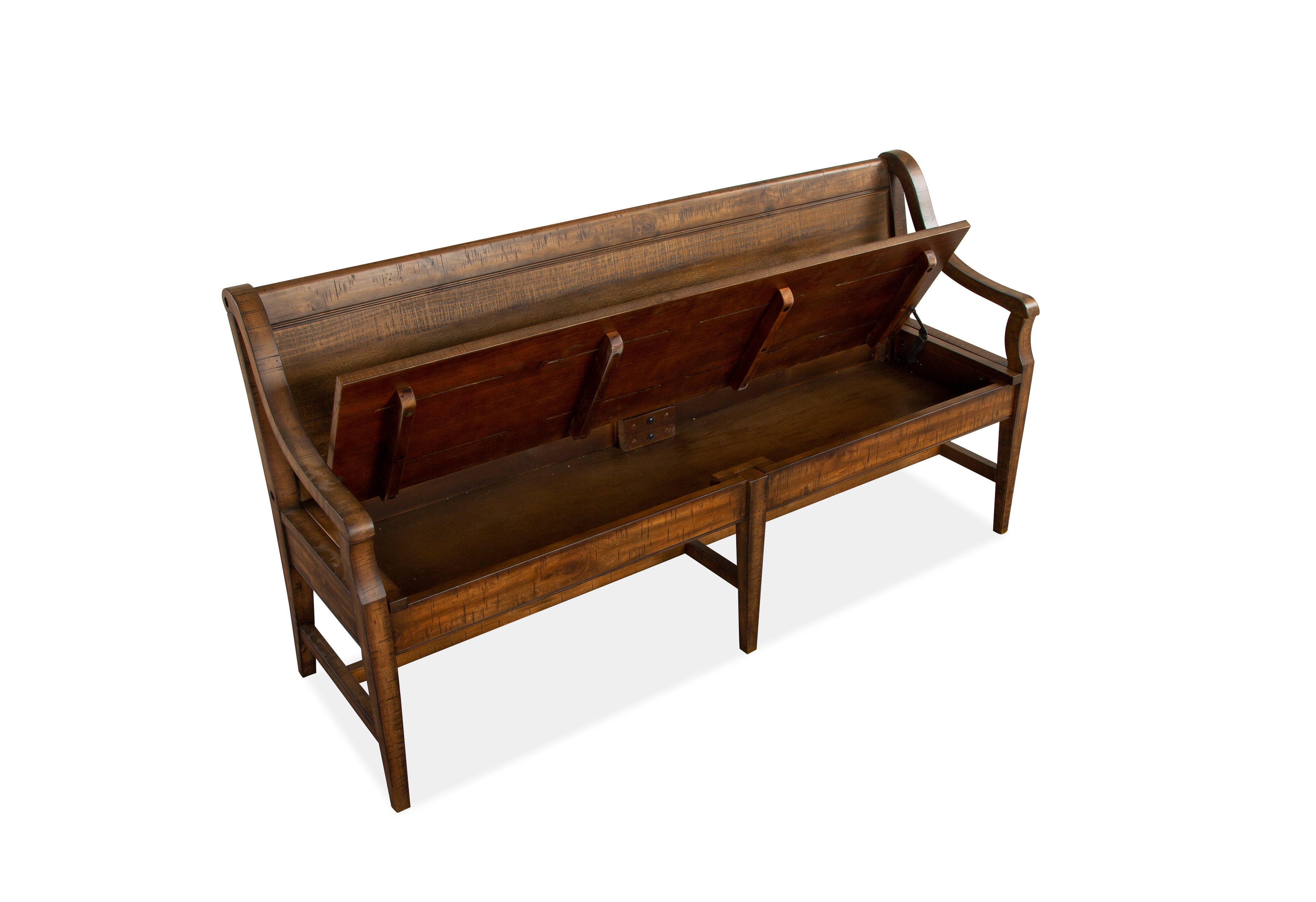 Magnussen Bay Creek Bench w/Back in Toasted Nutmeg