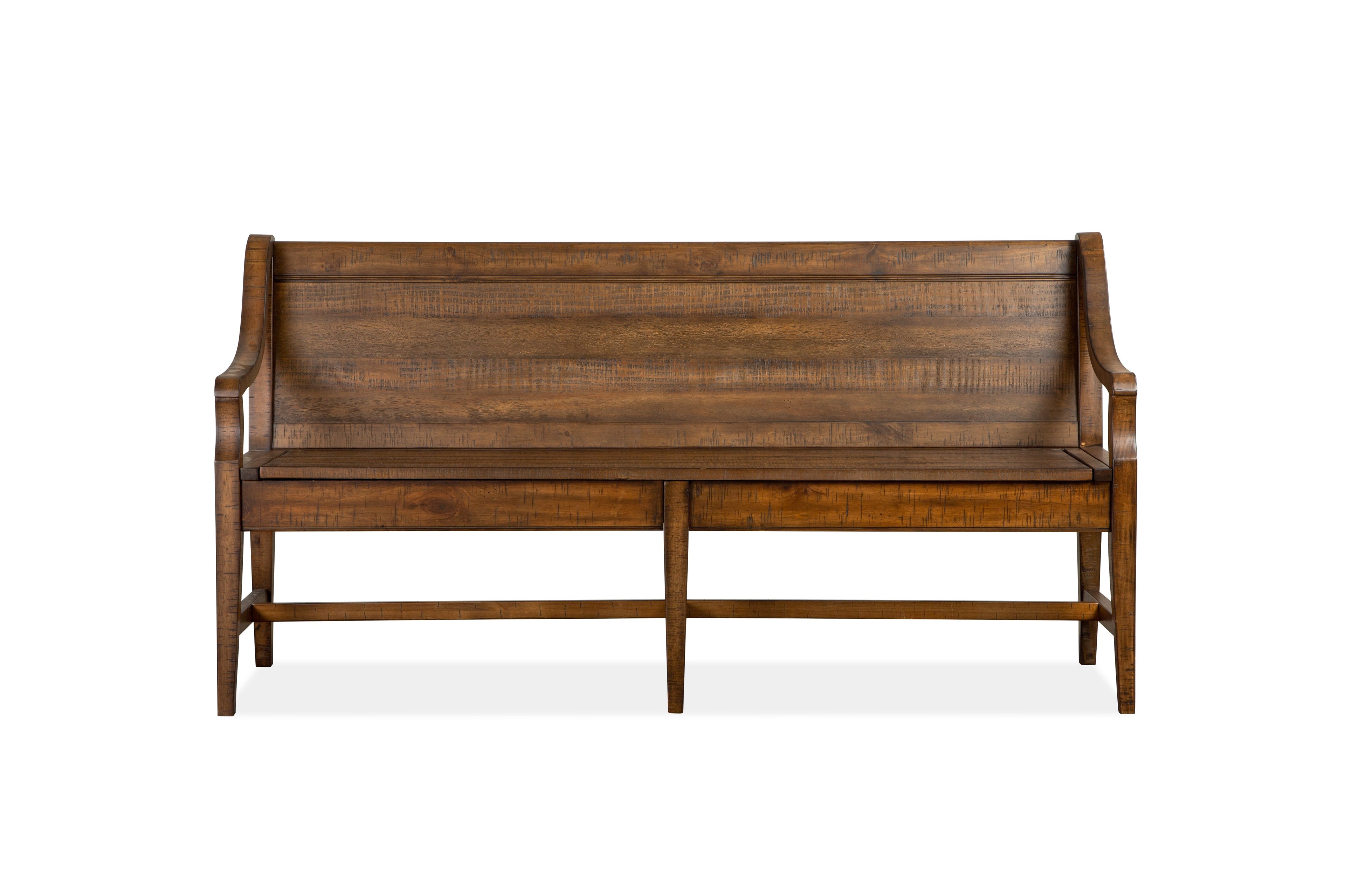 Magnussen Bay Creek Bench w/Back in Toasted Nutmeg