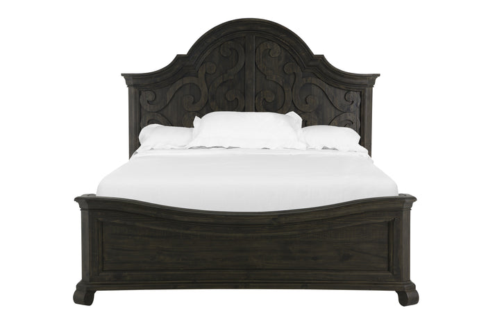 Bellamy Shaped Panel Bed in Peppercorn
