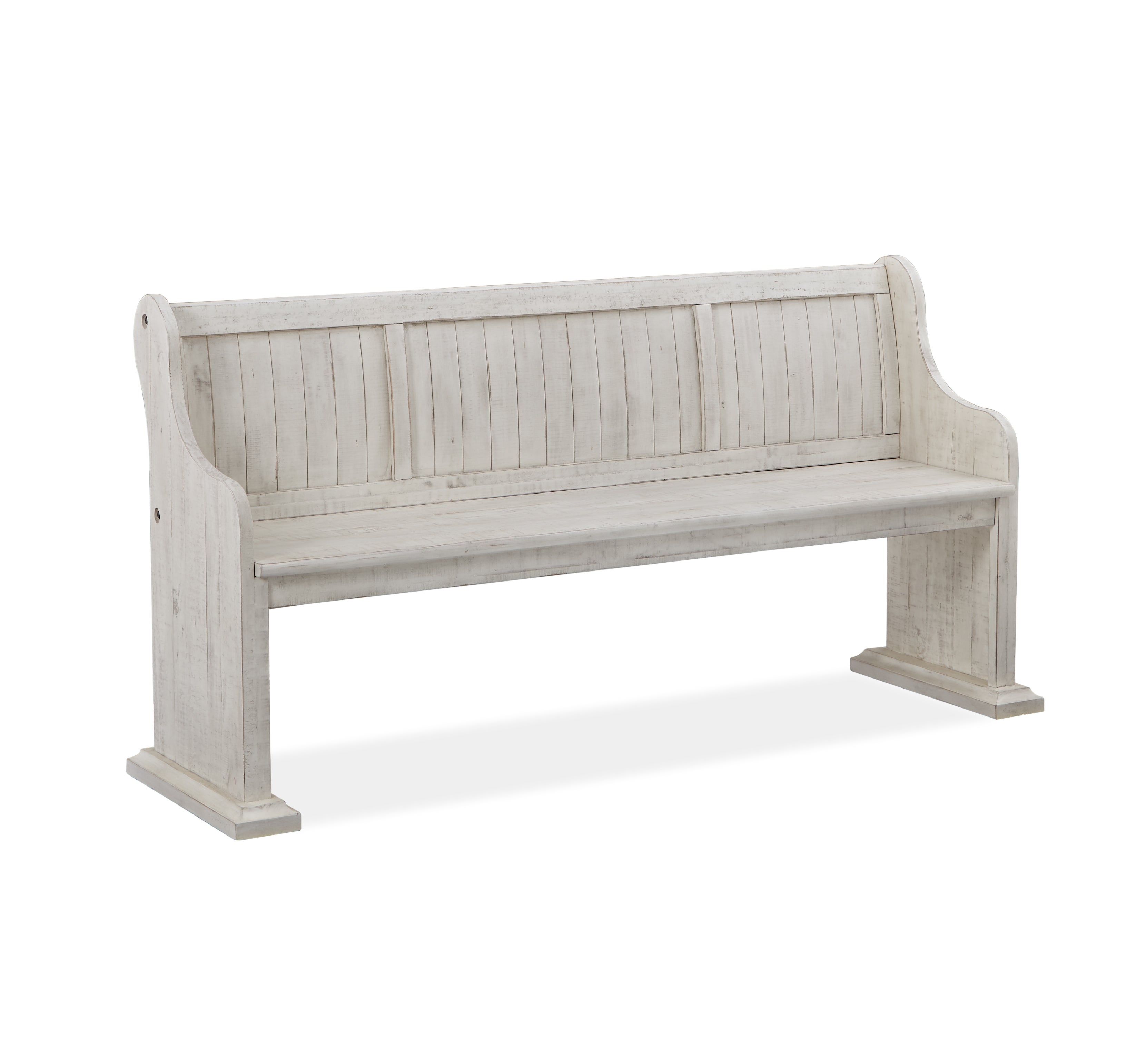 Bronwyn Bench w/Back in Alabaster