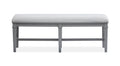 Charleston Bench w/Upholstered Seat - Grey in Harbor Gray