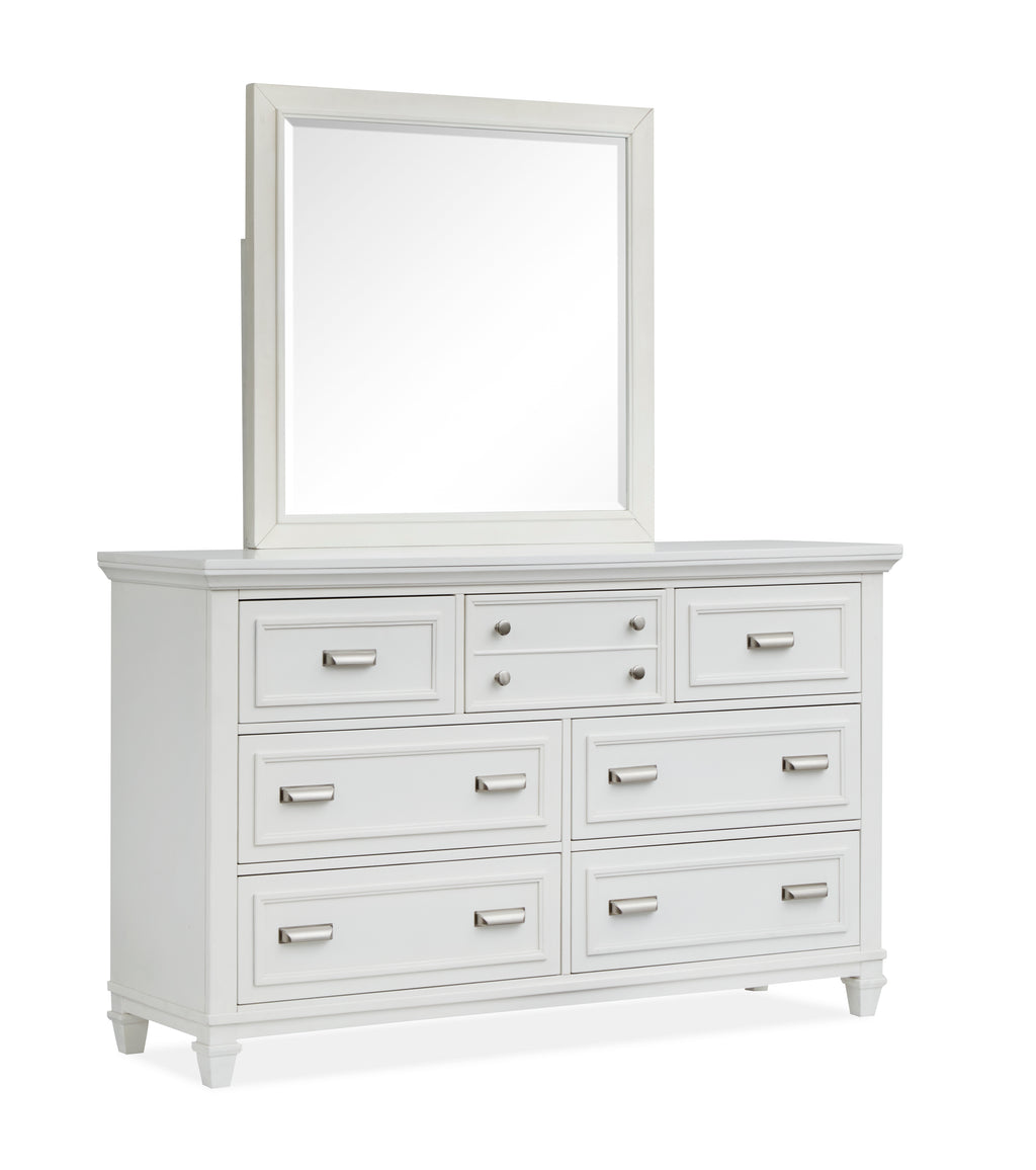 Charleston Landscape Mirror in White Dove