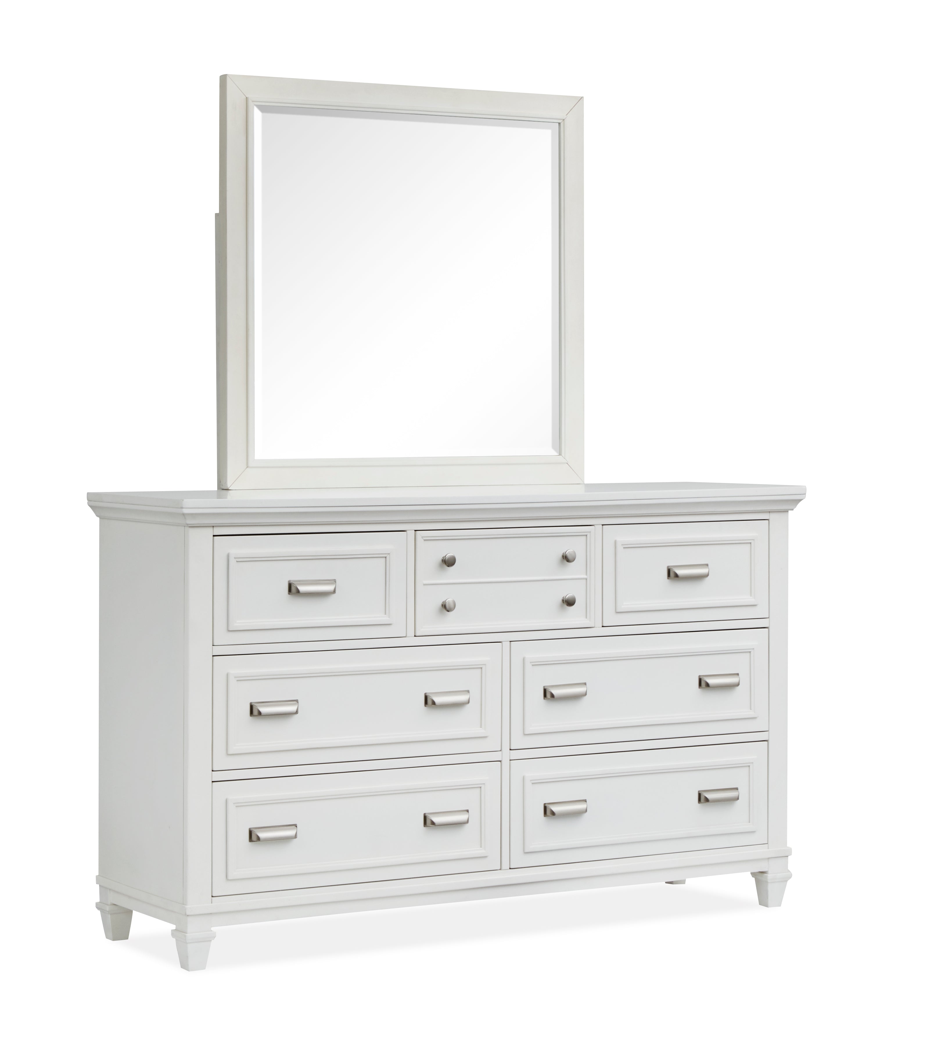 Charleston Landscape Mirror in White Dove