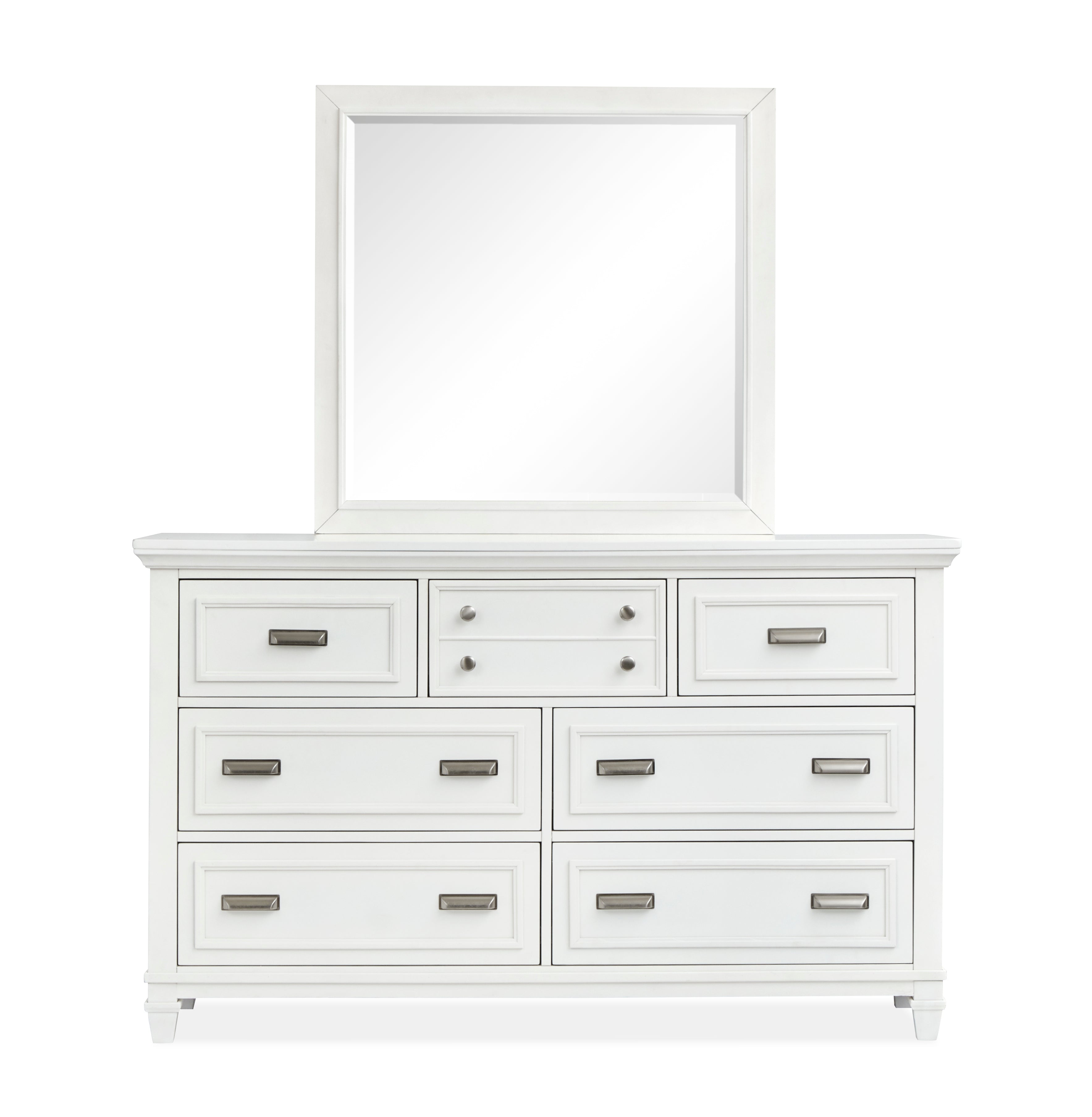 Charleston Landscape Mirror in White Dove
