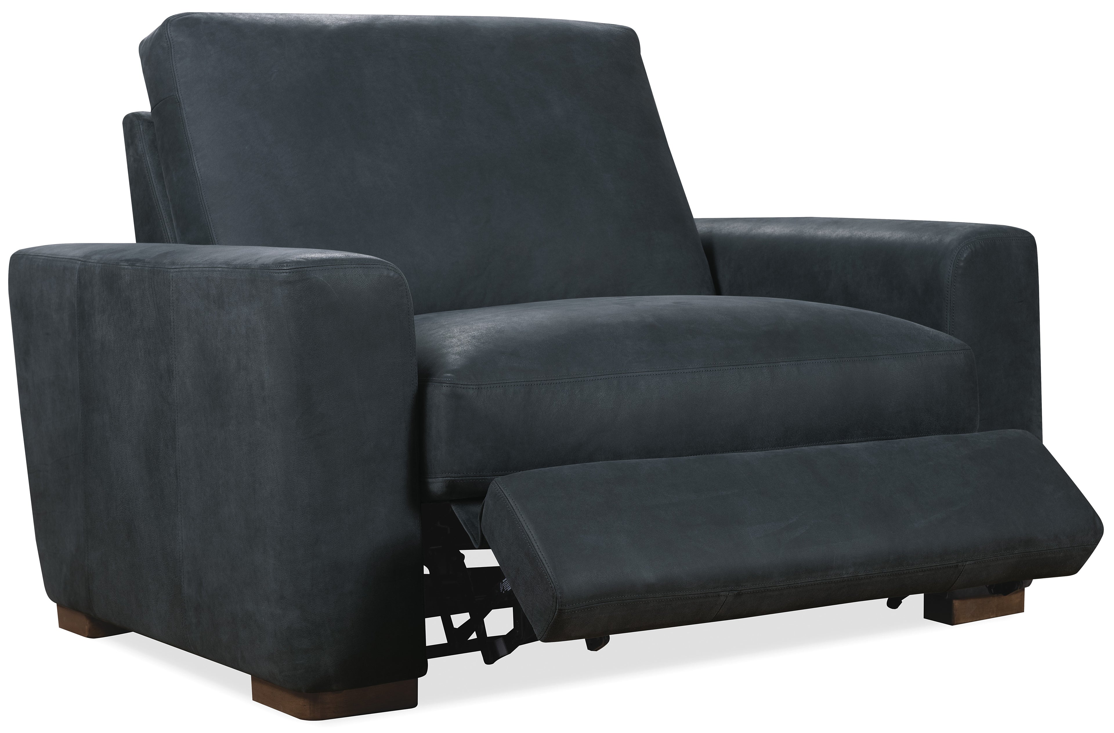 Hooker Furniture Living Your Way Optimus Large Power Recliner with  Power Headrest in Black