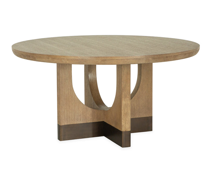 Tristan 60" Round Dining Table in Swiss Coffee