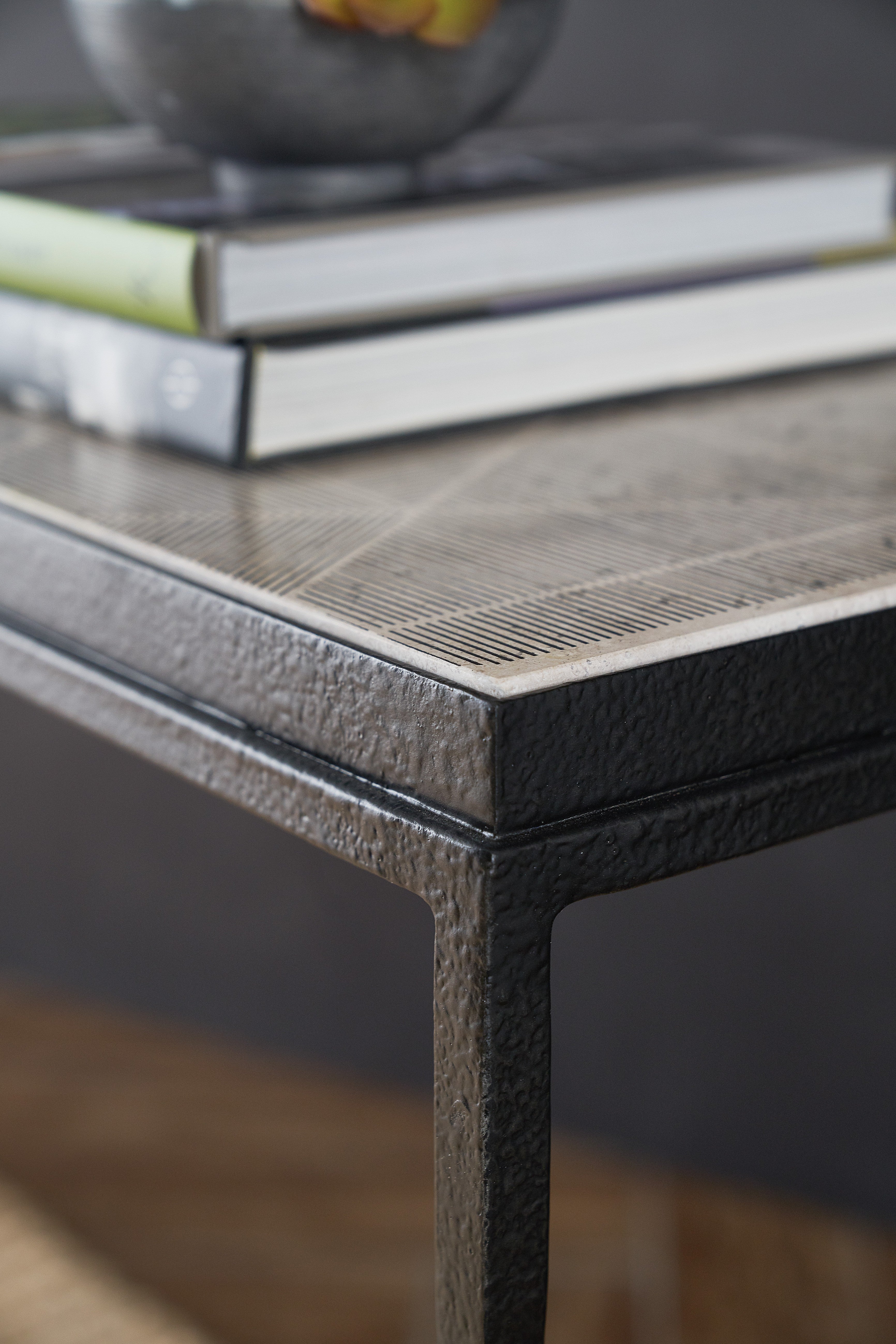 Hooker Furniture Commerce & Market Metal-Wood Console Table in Blacks