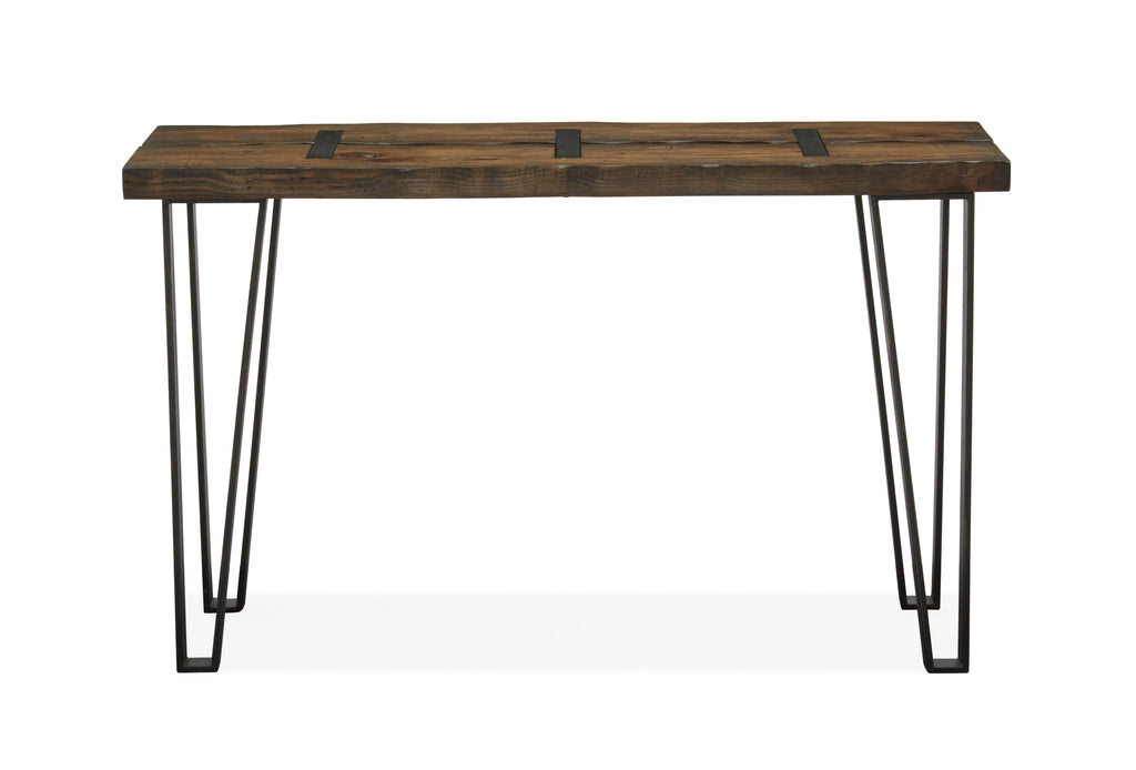 Dartmouth Rectangular Sofa Table in Sawmill and Galvanized