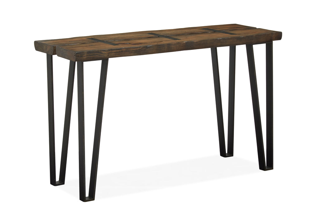Dartmouth Rectangular Sofa Table in Sawmill and Galvanized