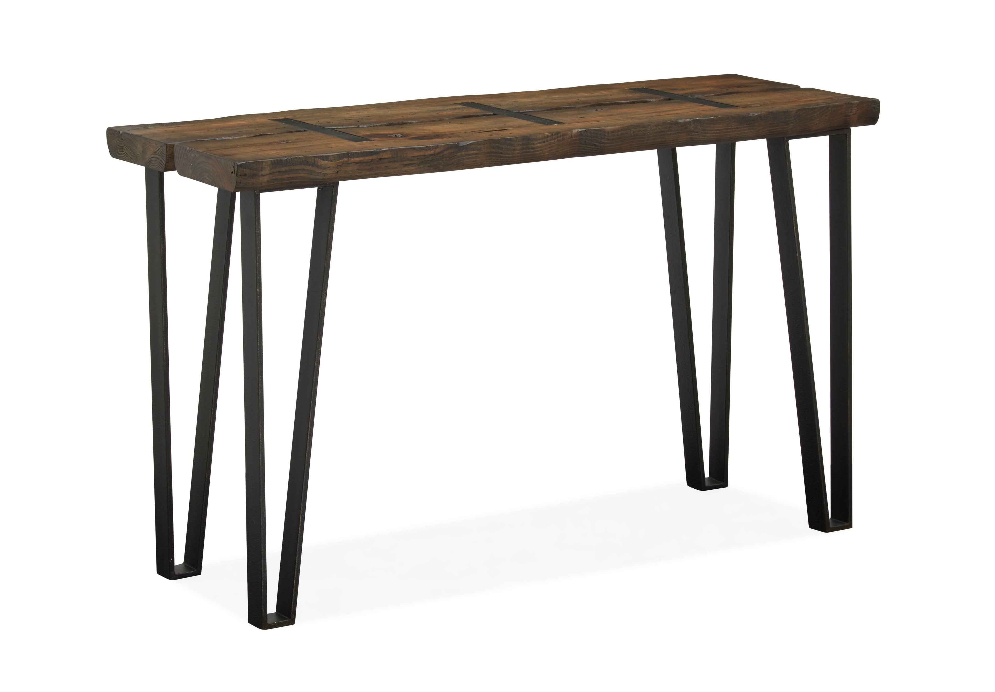 Dartmouth Rectangular Sofa Table in Sawmill and Galvanized