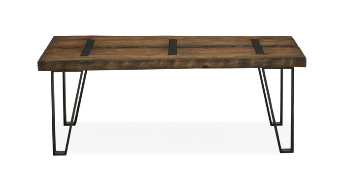 Dartmouth Rectangular Cocktail Table in Sawmill and Galvanized