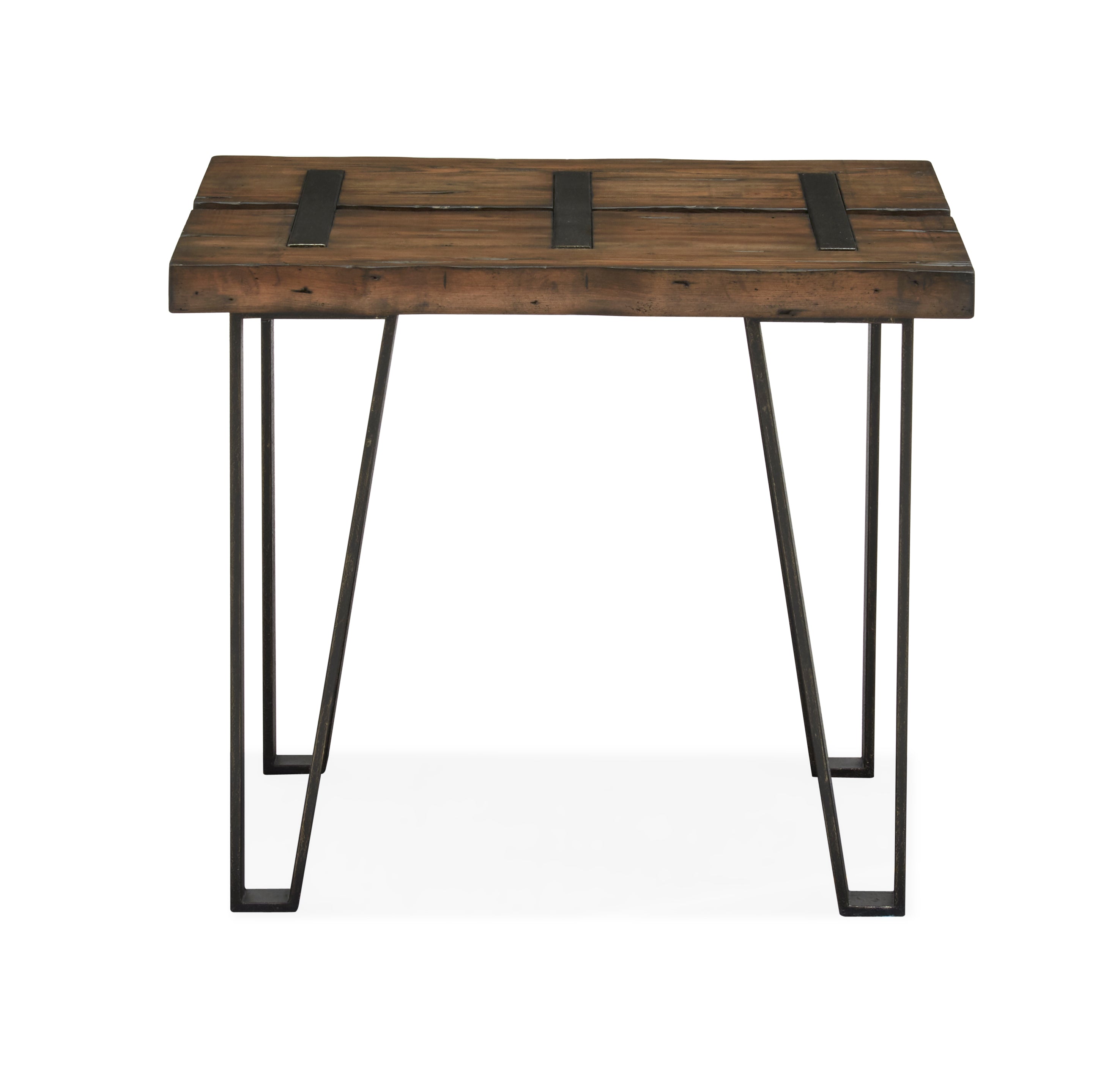 Dartmouth Rectangular End Table in Sawmill and Galvanized