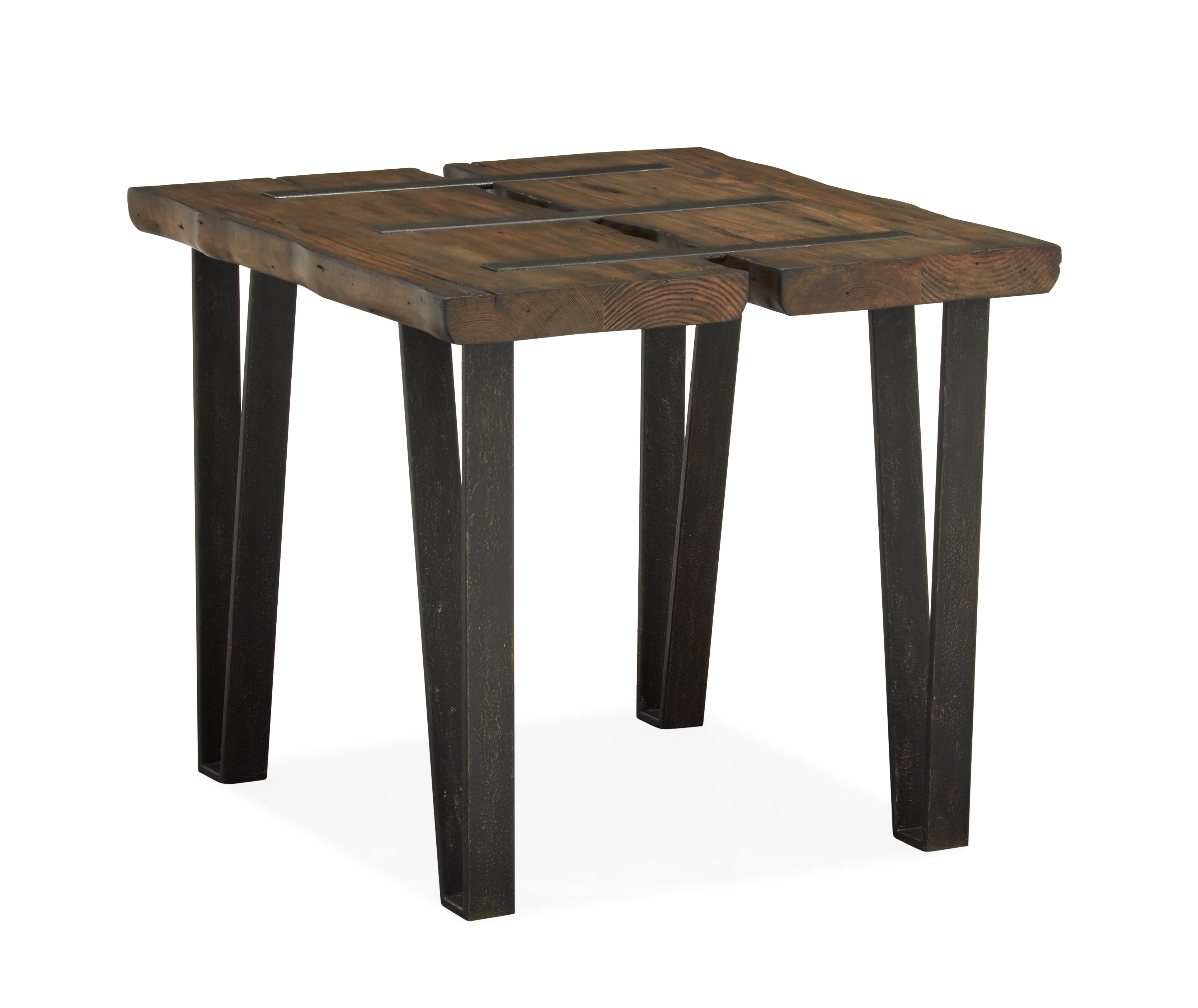 Dartmouth Rectangular End Table in Sawmill and Galvanized