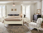 Hooker Furniture Americana Upholstered Poster Bed in Cream