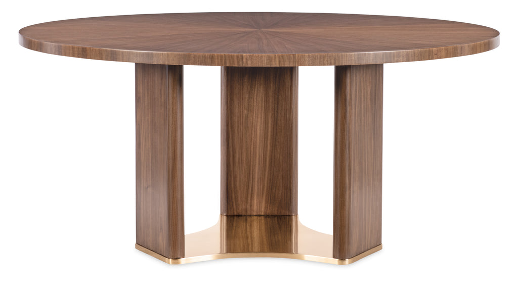 Hooker Furniture Eleana Round Dining Table in Light Caramel/Sunlit Bronze