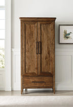 Abode Kingsley Narrow Armoire in Warm Brunette