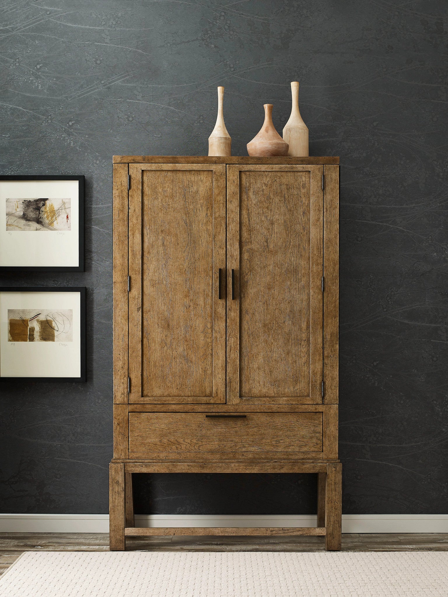 Skyline Brook Armoire in Smoke