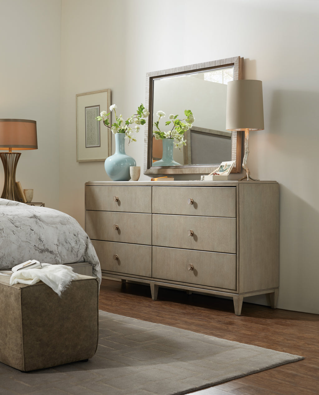 Hooker Furniture Elixir Mirror in Light Wood