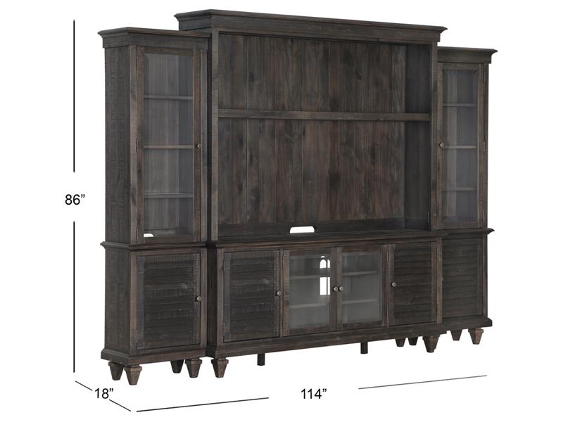 Calistoga Entertainment Wall in Weathered Charcoal.