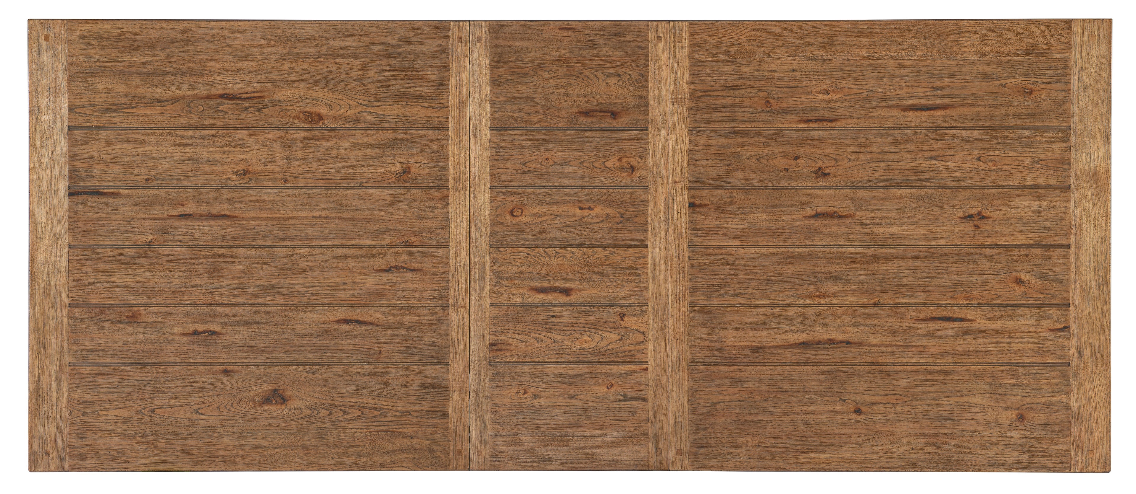 Hooker Furniture Big Sky Trestle Dining Table with 2-20in Leaves in Vintage Natural