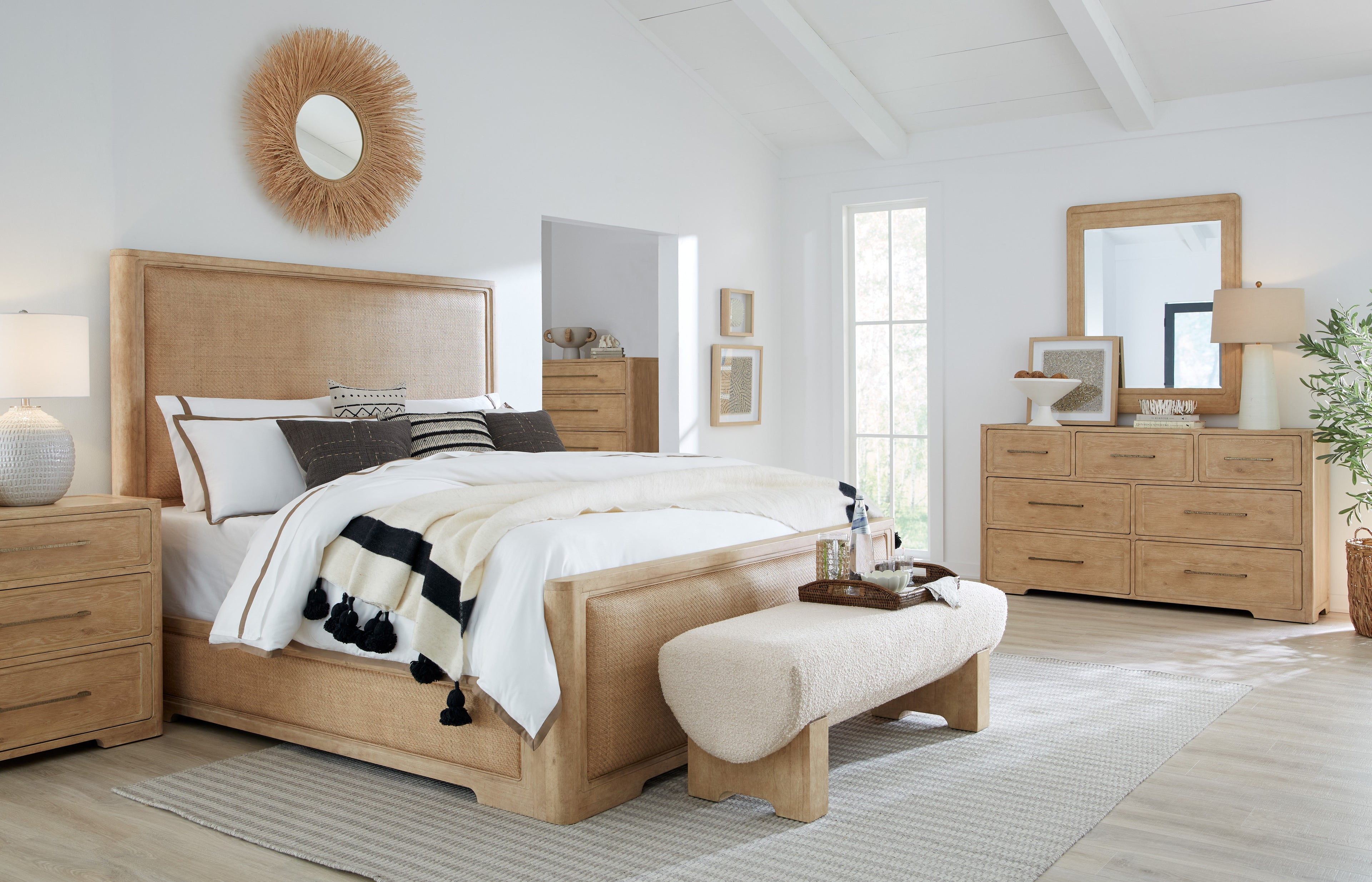 Hooker Furniture Retreat Bed Bench in Beige
