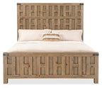 Hooker Furniture Vineyard Row Panel Bed in Light Wood